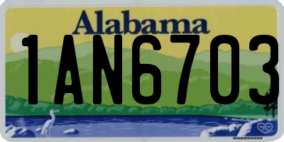 AL license plate 1AN6703
