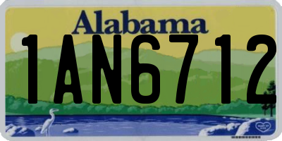 AL license plate 1AN6712