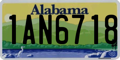 AL license plate 1AN6718
