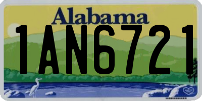 AL license plate 1AN6721