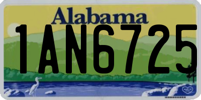 AL license plate 1AN6725