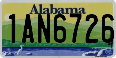 AL license plate 1AN6726