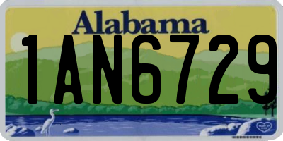 AL license plate 1AN6729