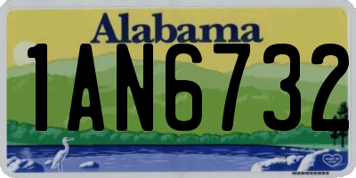 AL license plate 1AN6732