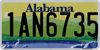 AL license plate 1AN6735
