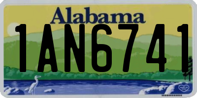 AL license plate 1AN6741