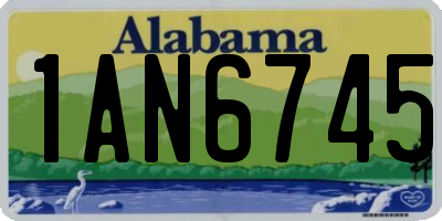 AL license plate 1AN6745