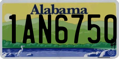 AL license plate 1AN6750