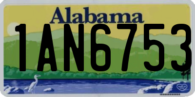 AL license plate 1AN6753