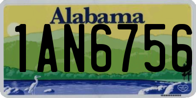 AL license plate 1AN6756