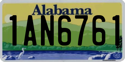 AL license plate 1AN6761