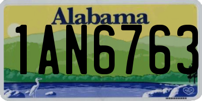 AL license plate 1AN6763