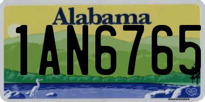 AL license plate 1AN6765