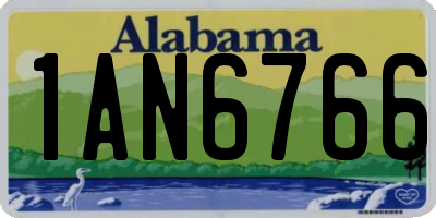 AL license plate 1AN6766