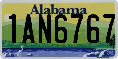 AL license plate 1AN6767