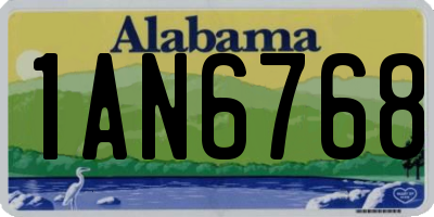 AL license plate 1AN6768