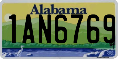 AL license plate 1AN6769