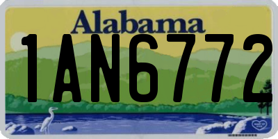 AL license plate 1AN6772