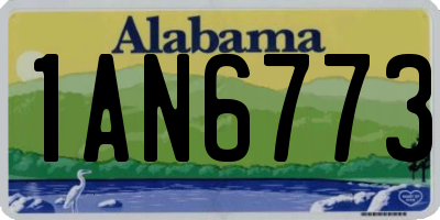 AL license plate 1AN6773