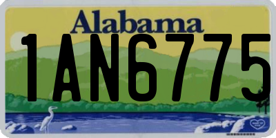 AL license plate 1AN6775