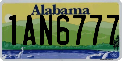 AL license plate 1AN6777