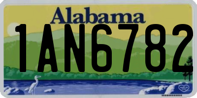 AL license plate 1AN6782