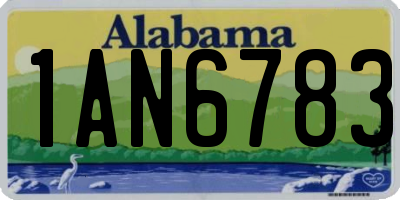AL license plate 1AN6783