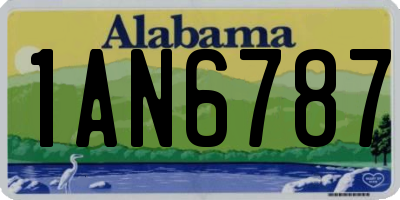 AL license plate 1AN6787
