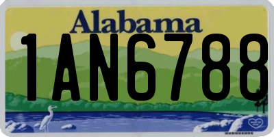 AL license plate 1AN6788