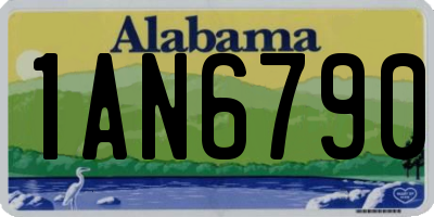 AL license plate 1AN6790