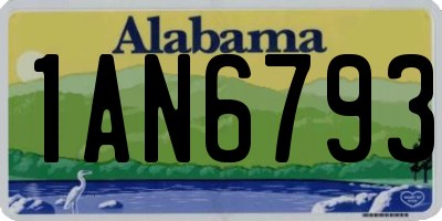 AL license plate 1AN6793