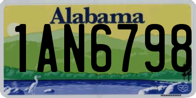 AL license plate 1AN6798