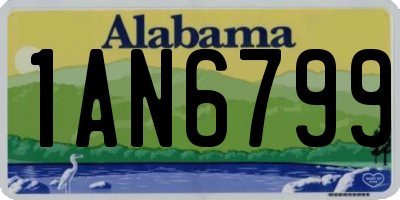 AL license plate 1AN6799