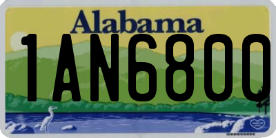 AL license plate 1AN6800