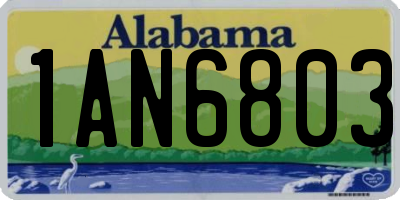 AL license plate 1AN6803