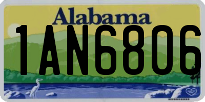AL license plate 1AN6806