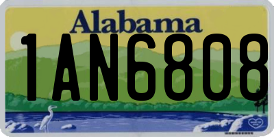 AL license plate 1AN6808