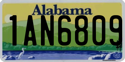 AL license plate 1AN6809