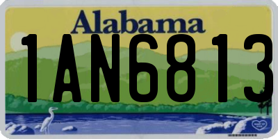 AL license plate 1AN6813