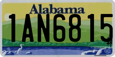 AL license plate 1AN6815
