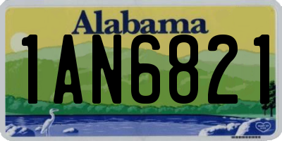 AL license plate 1AN6821