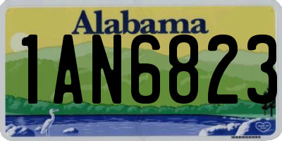 AL license plate 1AN6823