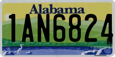 AL license plate 1AN6824