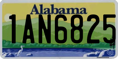 AL license plate 1AN6825