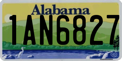AL license plate 1AN6827
