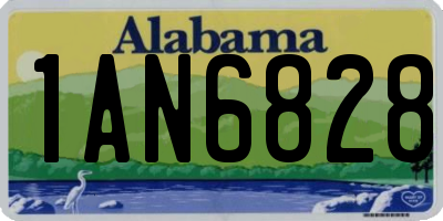 AL license plate 1AN6828