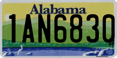 AL license plate 1AN6830