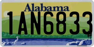 AL license plate 1AN6833