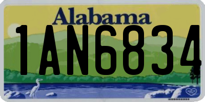 AL license plate 1AN6834