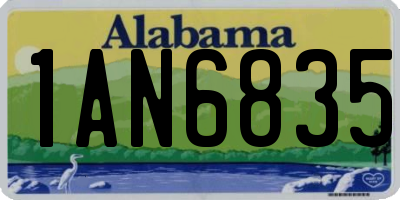 AL license plate 1AN6835